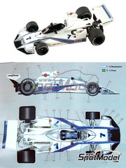 Tameo Kits DK312: Marking / livery 1/43 scale - Brabham Alfa Romeo BT45  Brabham Racing Organisation Team sponsored by Martini Racing #7 - Carlos  Pace (BR), Carlos Reutemann (AR) - Press version